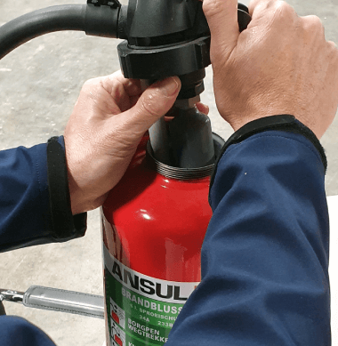 Onderhoud en controle van brandblussers door ANSUL